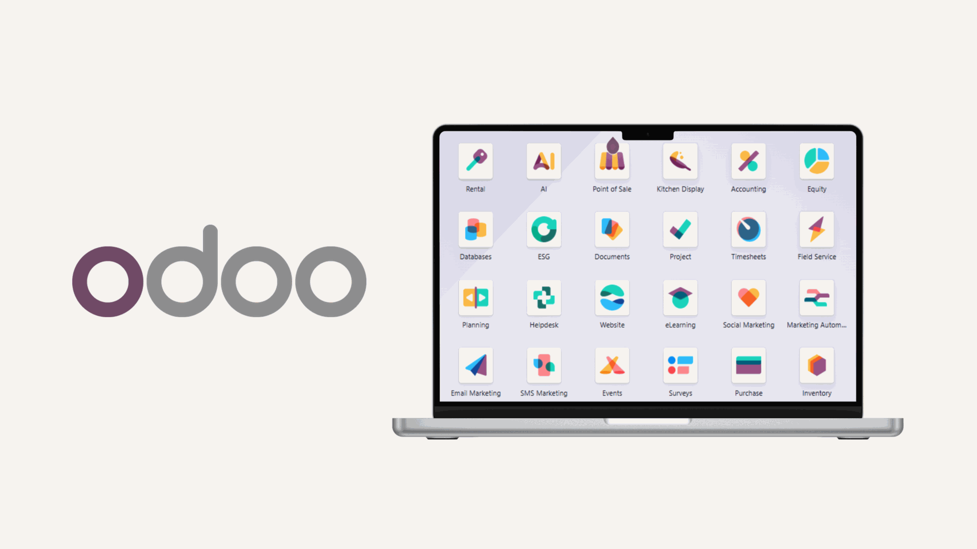 Odoo ERP combines all business apps in one system Odoo ERP combines all business apps in one system